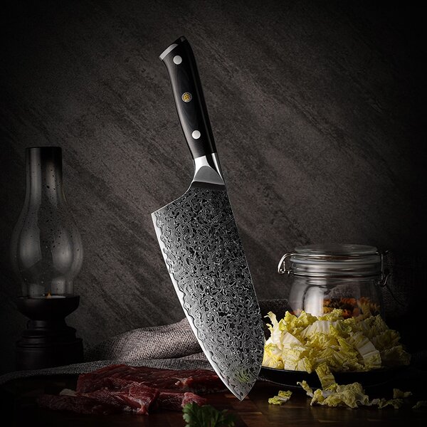 Sekáček z damaškové oceli SaKuRo G10 18 cm
