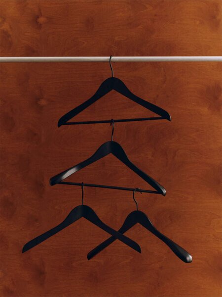 HAY Ramínka Smooth Slim set 4ks, black