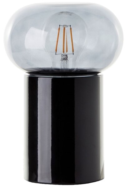 Brilliant - Stolní lampa KNUT 1xE27/25W/230V černá/čirá