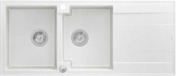Quadron Evan dřez graniteq 116x50 cm bílá HQE11650U1_BS_P2O