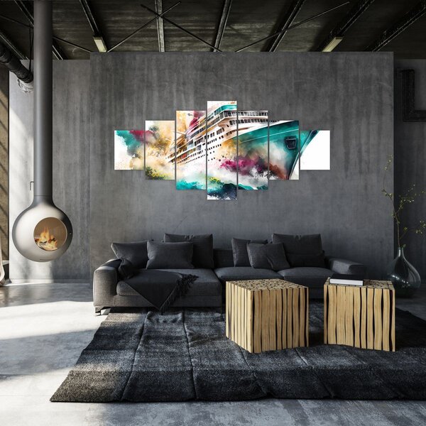 Obraz - Akvarelové moře (210x100 cm)