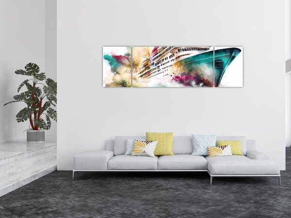 Obraz - Akvarelové moře (170x50 cm)