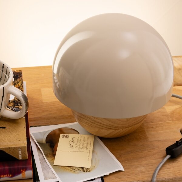 Brilliant - Stolní lampa NALAM 1xE14/40W/230V šedá/jasan