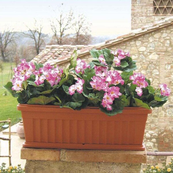 BAMA Iris 40 cm, v barvě terracotty, truhlík s podmiskou