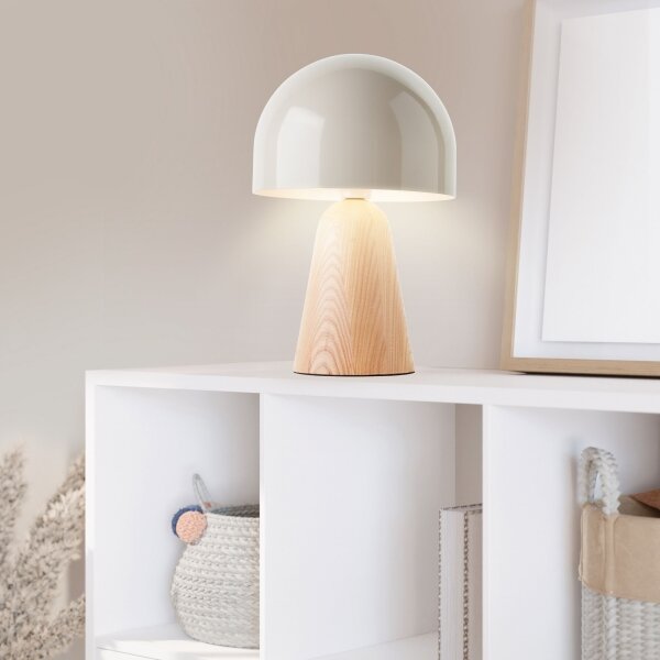 Brilliant - Stolní lampa NALAM 1xE14/40W/230V béžová/jasan