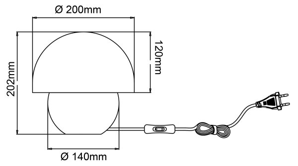 Brilliant - Stolní lampa NALAM 1xE14/40W/230V šedá/jasan