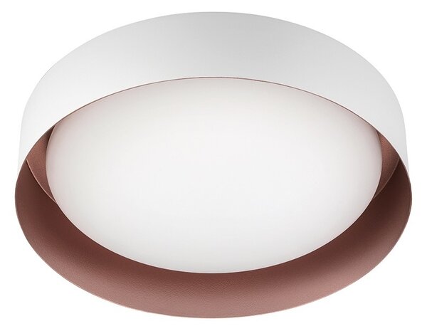Linea Light 8293 Crew_2, stropní svítidlo s bílo-měděným límcem, 17W LED 3000K, prům. 33cm