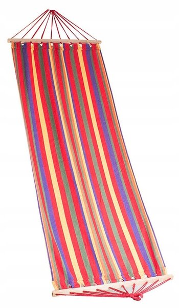 Houpací síť s tyčí Verk Group, vícebarevná, nosnost 150 kg, 200 x 80 cm