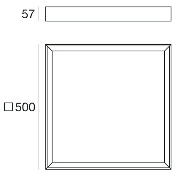 Linea Light 8331 Tara_Q, bílé stropní svítidlo, 45W LED 3000K, 50x50cm