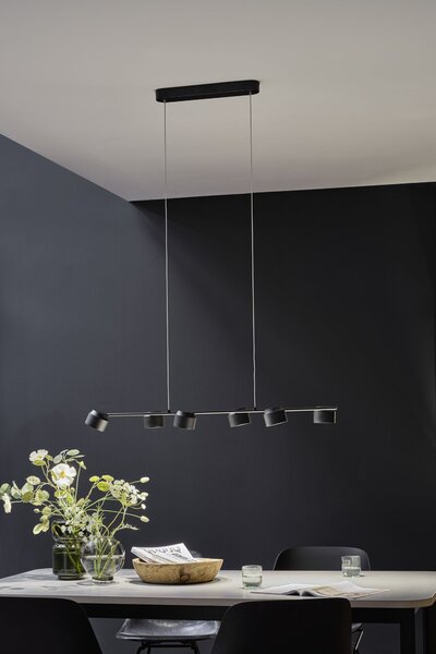 Paulmann 79773 Puric Pane, moderní závěsné svítidlo s nastavitelnými reflektory, 6x6,5 LED 2700K tříkrokové stmívání, délka 100cm