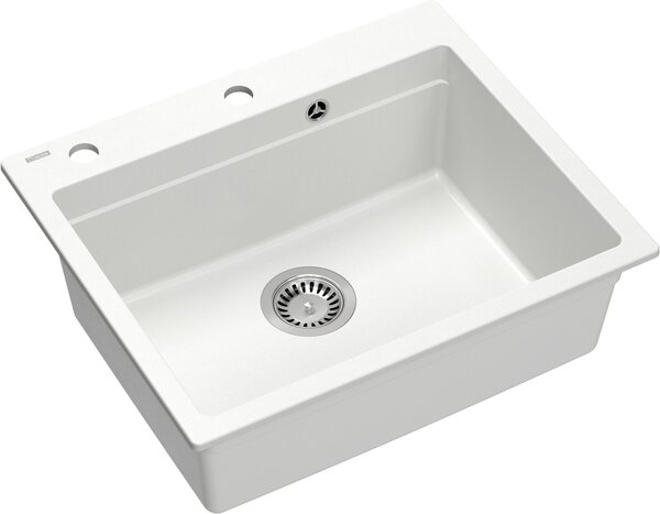 Quadron Kurt 110 dřez graniteq 59.5x50 cm bílá HCQK5052BIK