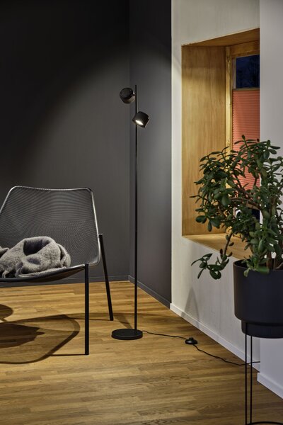 Paulmann 79775 Puric Pane, moderní stojací lampa s nastavitelnými reflektory, 2x6,5 LED 2700K tříkrokové stmívání, výška 145cm