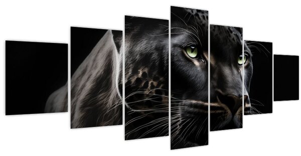 Obraz - Černý panter (210x100 cm)