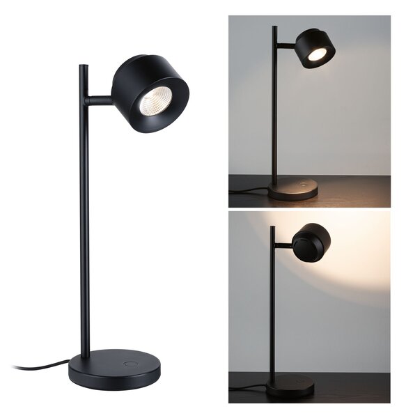 Paulmann 79777 Puric Pane, moderní stolní lampa s nastavitelnými reflektory, 1x5,5 LED 2700K tříkrokové stmívání, výška 40cm