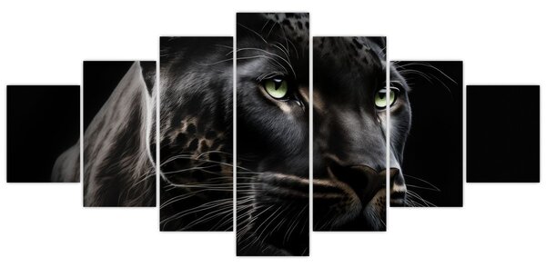 Obraz - Černý panter (210x100 cm)
