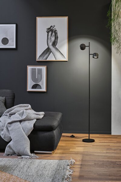 Paulmann 79775 Puric Pane, moderní stojací lampa s nastavitelnými reflektory, 2x6,5 LED 2700K tříkrokové stmívání, výška 145cm