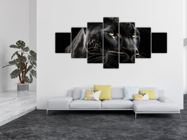 Obraz - Černý panter (210x100 cm)