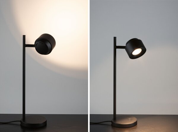 Paulmann 79777 Puric Pane, moderní stolní lampa s nastavitelnými reflektory, 1x5,5 LED 2700K tříkrokové stmívání, výška 40cm