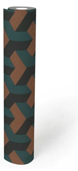 A.S. Création | Vliesová tapeta na zeď Daniel Hechter 78150-2 | 0,53 x 10,05 m | černá, vining ivy, bronzová, zlatá