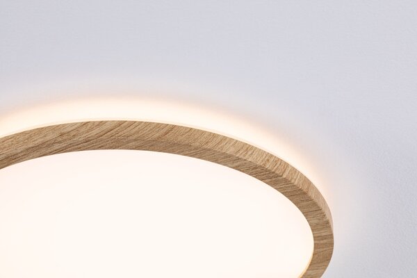 Paulmann 71027 Atria Shine, stropní svítidlo s korónou, 11,2W LED 3000K, průměr 19cm, dřevěný vzhled, IP44