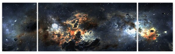 Obraz - Vesmír s mlhovinou (170x50 cm)