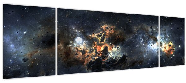 Obraz - Vesmír s mlhovinou (170x50 cm)