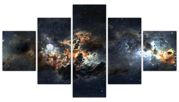 Obraz - Vesmír s mlhovinou (125x70 cm)