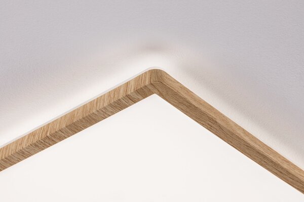 Paulmann 71036 Atria Shine, stropní svítidlo s korónou, 22W LED 4000K, 58x20cm, dřevěný vzhled, IP44