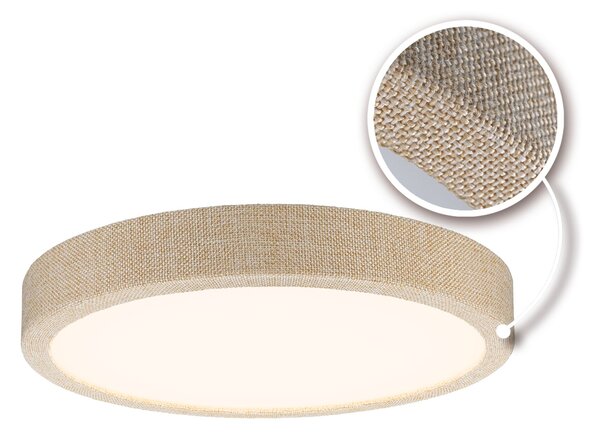 Paulmann 71052 Cosara, textilní stropní svítidlo s korónou, 15W LED 3000K, průměr 30cm, béžová, IP44