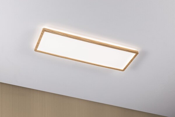 Paulmann 71036 Atria Shine, stropní svítidlo s korónou, 22W LED 4000K, 58x20cm, dřevěný vzhled, IP44