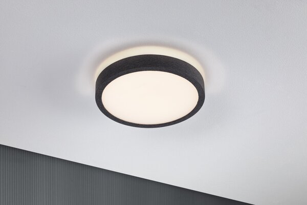 Paulmann 71053 Cosara, textilní stropní svítidlo s korónou, 15W LED 3000K, průměr 30cm, tmavě šedá, IP44