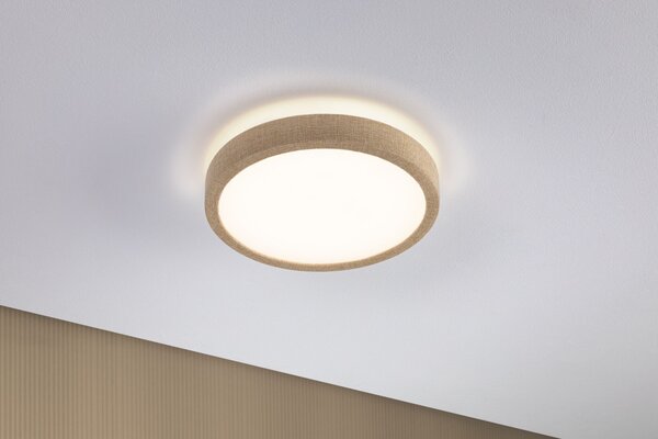 Paulmann 71052 Cosara, textilní stropní svítidlo s korónou, 15W LED 3000K, průměr 30cm, béžová, IP44