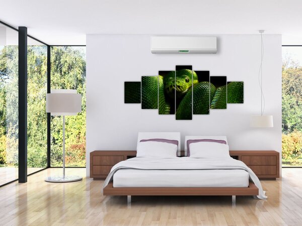 Obraz - Zelený had (210x100 cm)