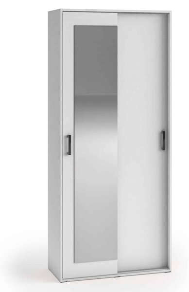 Dvoudveřová šatní skříň 90 cm AUREVIA - bílá
