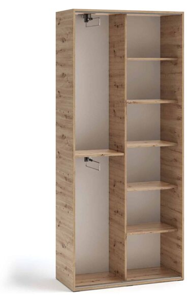 Dvoudveřová šatní skříň 90 cm AUREVIA - dub artisan