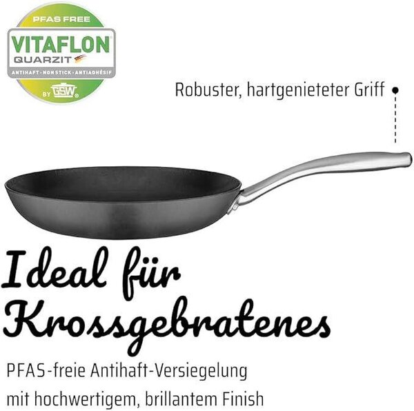 PÁNEV NA SMAŽENÍ povrch Vitaflon® Quarzit 20 cm GSW - Online Only vaření, Online Only