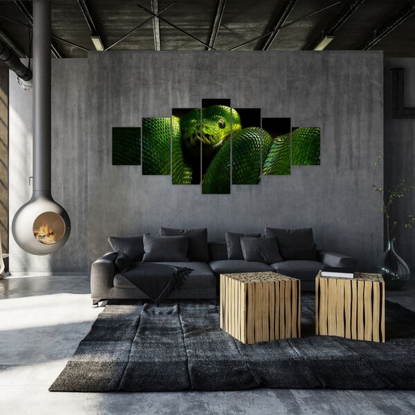 Obraz - Zelený had (210x100 cm)