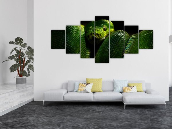 Obraz - Zelený had (210x100 cm)