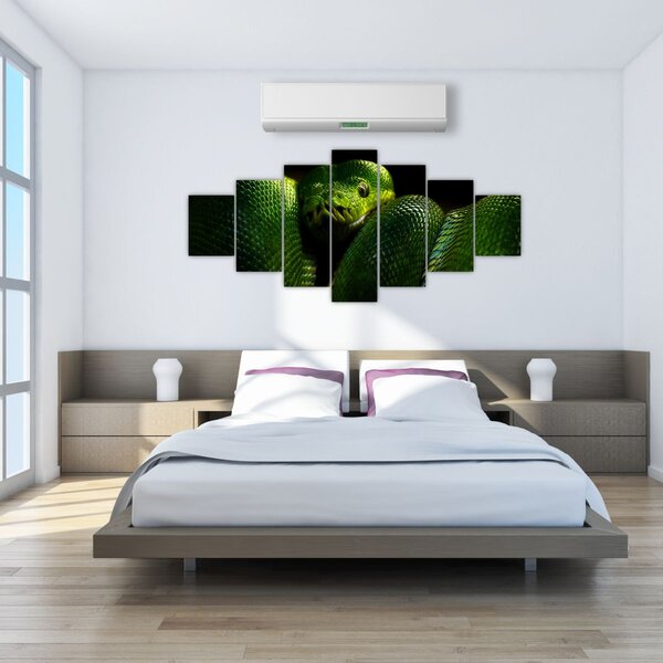 Obraz - Zelený had (210x100 cm)