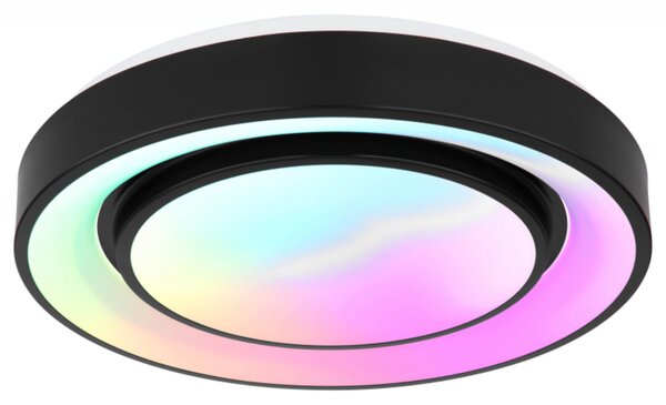 Stropní LED RGB svítidlo SULLY černá/opál