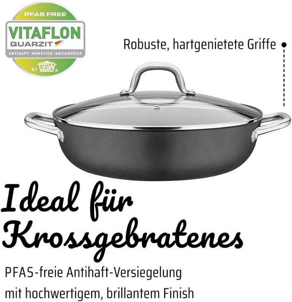 SERVÍROVACÍ PÁNEV povrch Vitaflon® Quarzit 30 cm GSW - Online Only vaření, Online Only