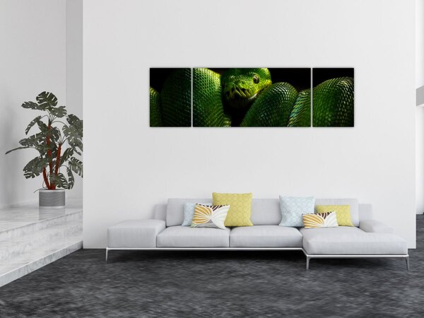 Obraz - Zelený had (170x50 cm)