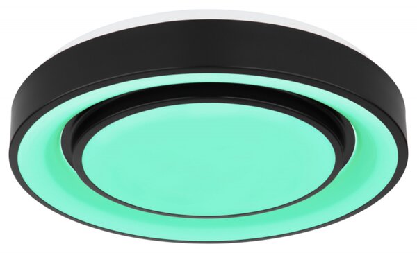 Stropní LED RGB svítidlo SULLY černá/opál