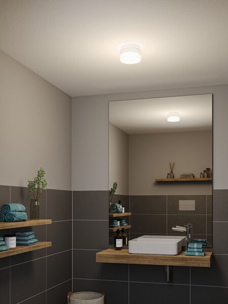 Paulmann 71081 Maro, bílé stropní svítidlo 6,8W LED 3000K, průměr 15,5cm, IP44