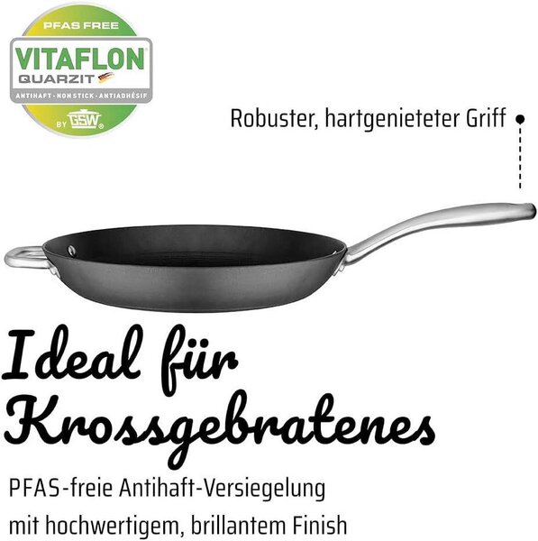 PÁNEV NA SMAŽENÍ povrch Vitaflon® Quarzit 32 cm GSW - Online Only vaření, Online Only