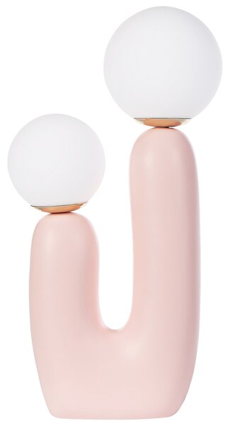 Stolní lampa TULUN Pastelově růžová