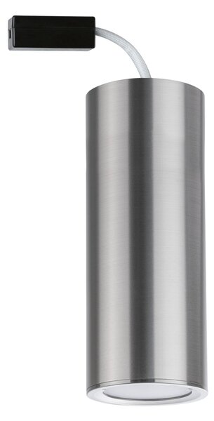 Paulmann 93106 Barrel, válečkové stropní svítidlo z broušeného kovu 6W LED 2700K, tříkrokové stmívání, ø6 x 15,3cm