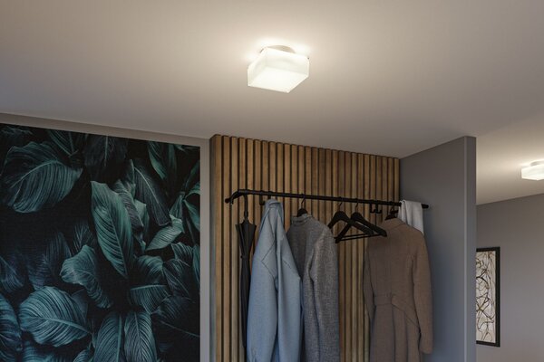 Paulmann 71082 Maro, bílé stropní svítidlo 6,8W LED 3000K, 15,5x15,5cm, IP44