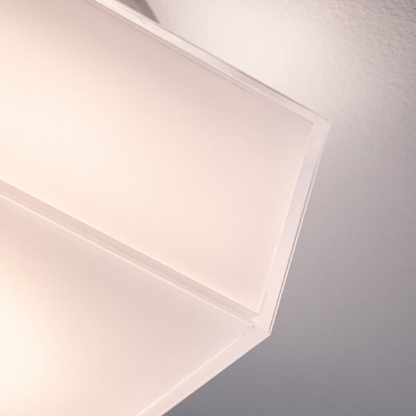Paulmann 71082 Maro, bílé stropní svítidlo 6,8W LED 3000K, 15,5x15,5cm, IP44