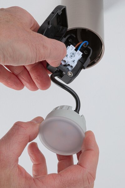 Paulmann 93107 Barrel, černé válečkové stropní svítidlo 6W LED 2700K, tříkrokové stmívání, ø6 x 15,3cm
